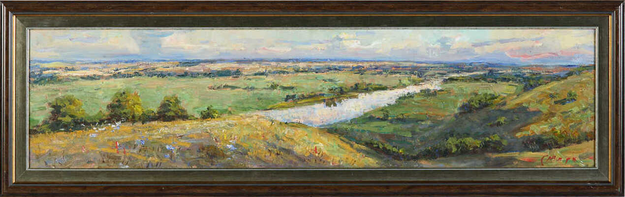 Смирнов Марк Александрович. Пейзаж с рекой 